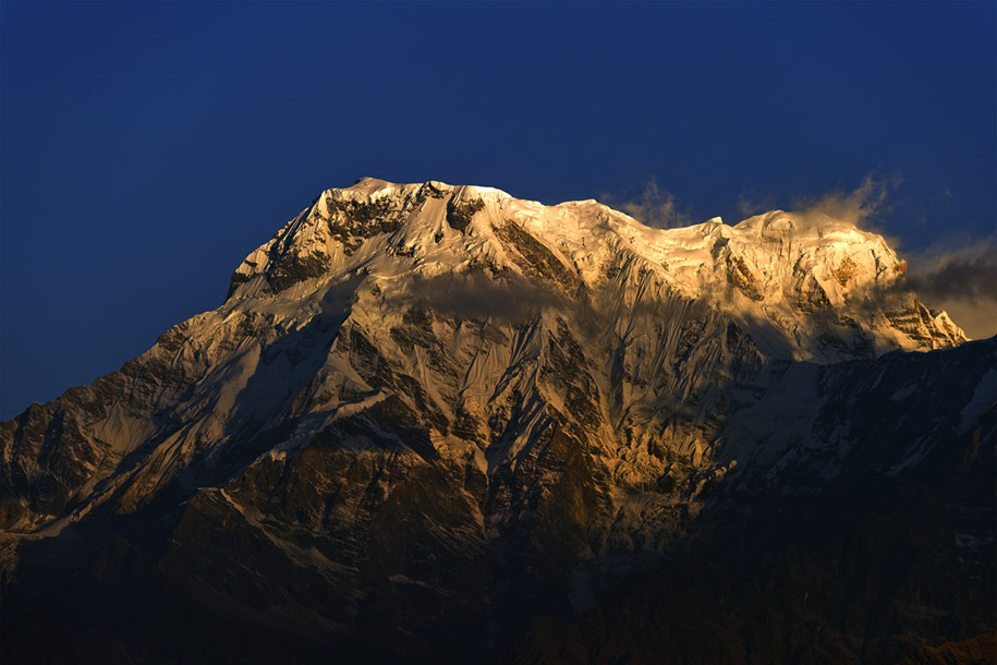 'Sunlit Annapurna South' (Dec 2009) - Sarangkot, Nepal