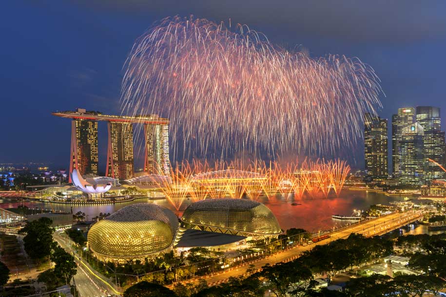 'Fireworks 25' (Aug 2019) - Stamford Road, Singapore